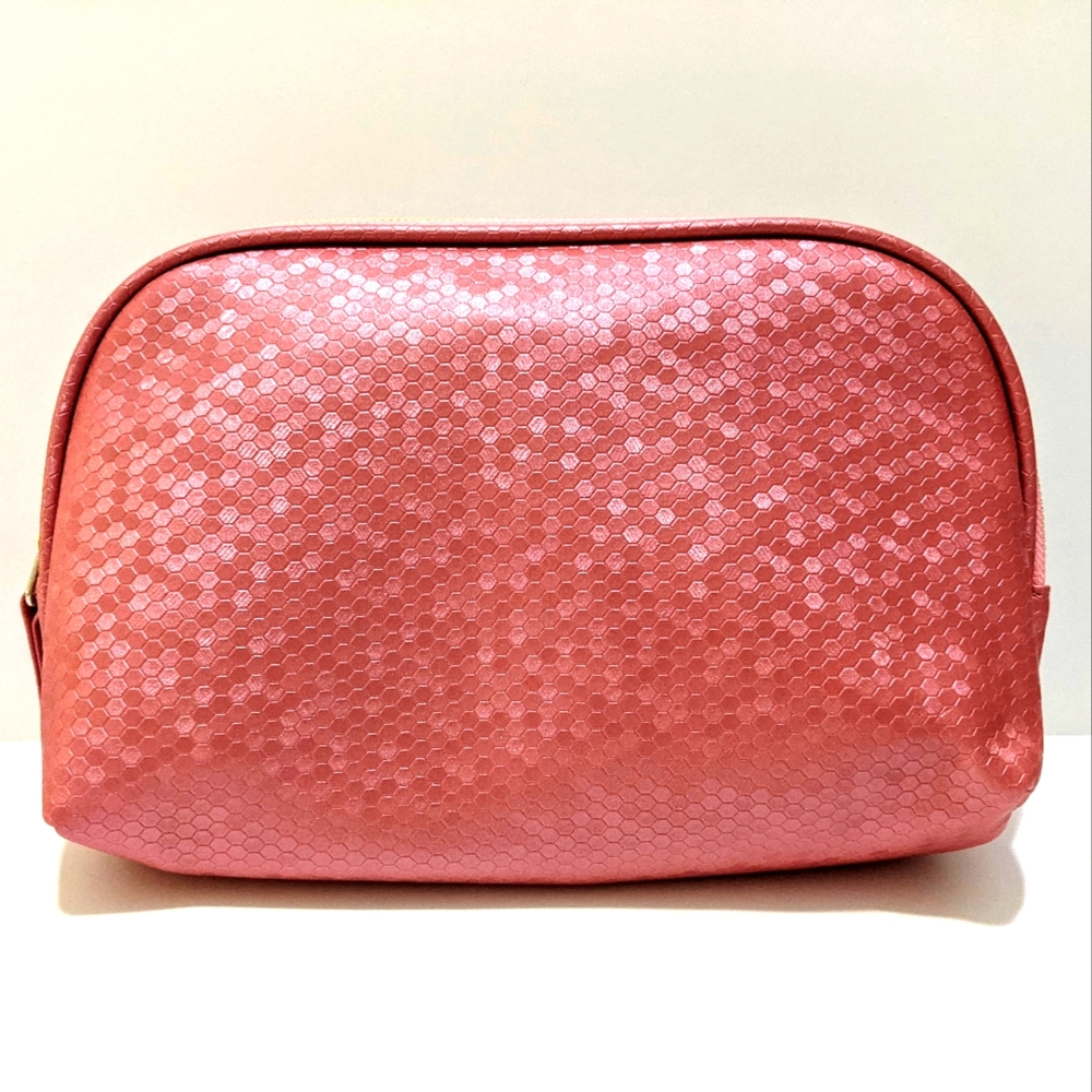 NWOT Faux Snakeskin Pink Cosmetic Makeup Bag